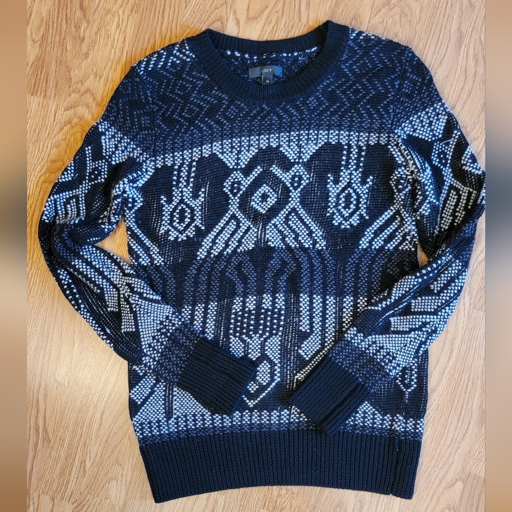 Black, Gray and White J. Crew Sweater XS